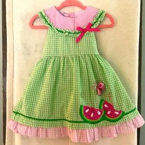 Rare Editions RicRac watermelon dress